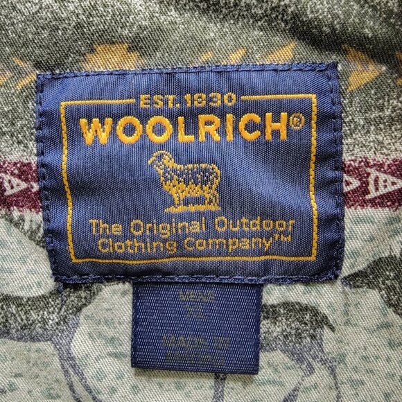 Woolrich Shirt Mens XL Southwestern Aztec Button Down Long Sleeve Vintage Preppy - Picture 7 of 8